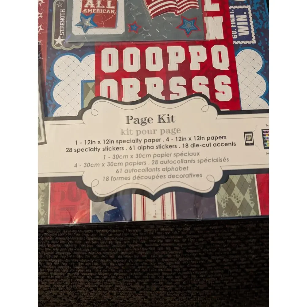 Colorbok Page Kit - Patriotic Sports Theme Scrapbook layout